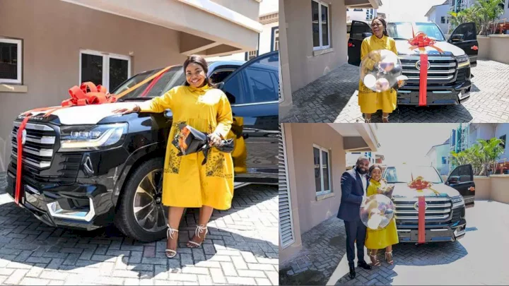 Mercy Chinwo’s husband gives her an SUV as birthday gift (Photos)