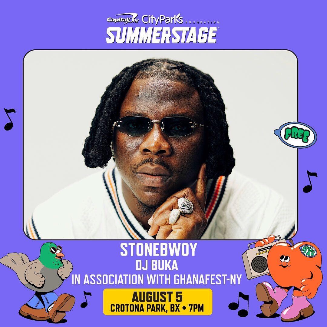PMP: Ghanaian Sensation Stonebwoy to Headline Ghanafest-NY’s Music festival in SummerStage, NY