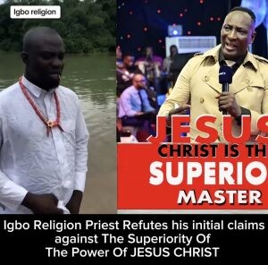 Viral Video Shakes Beliefs: Igbo Religion Priest’s Senseless Claims Against Jesus Christ Overturned after spiritual Face-off with Senior Prophet Jeremiah Fufeyin