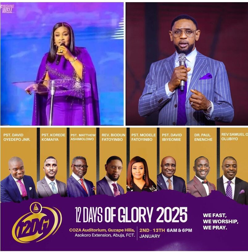 COZA Abuja’s Pastor Modele Fatoyinbo Stirs Love, Humanity, and Spirit Ahead of 12 Days of Glory 2025